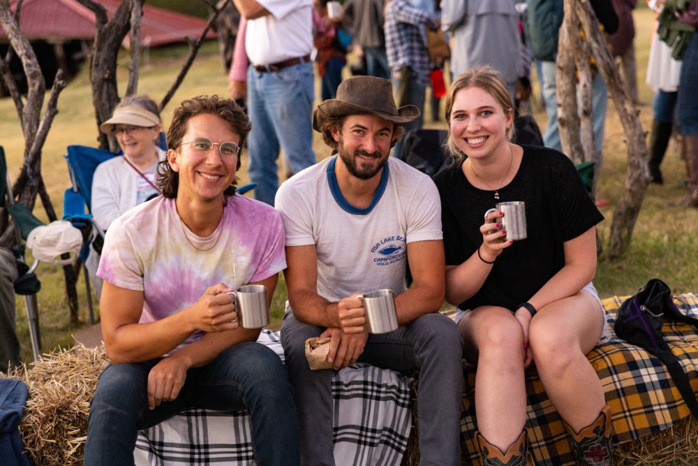 People enjoying Kernza beer at Prairie Festival