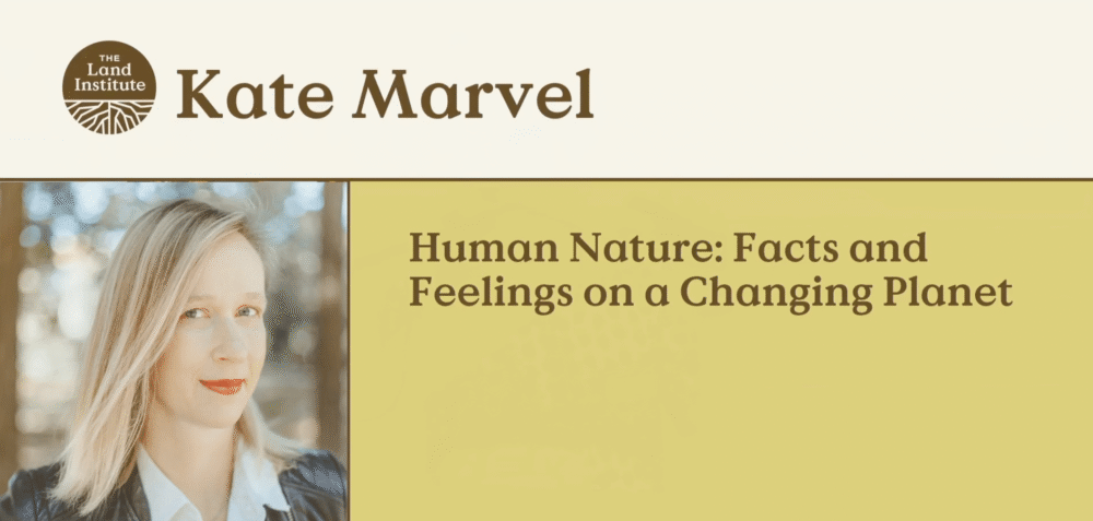 Prairie Festival 2026 – “Human Nature: Facts and Feelings on a Changing Planet” by Kate Marvel