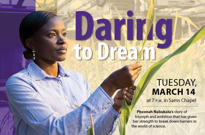 Dr. Pheonah Nabukalu presents “Daring to Dream” at Kansas Wesleyan University