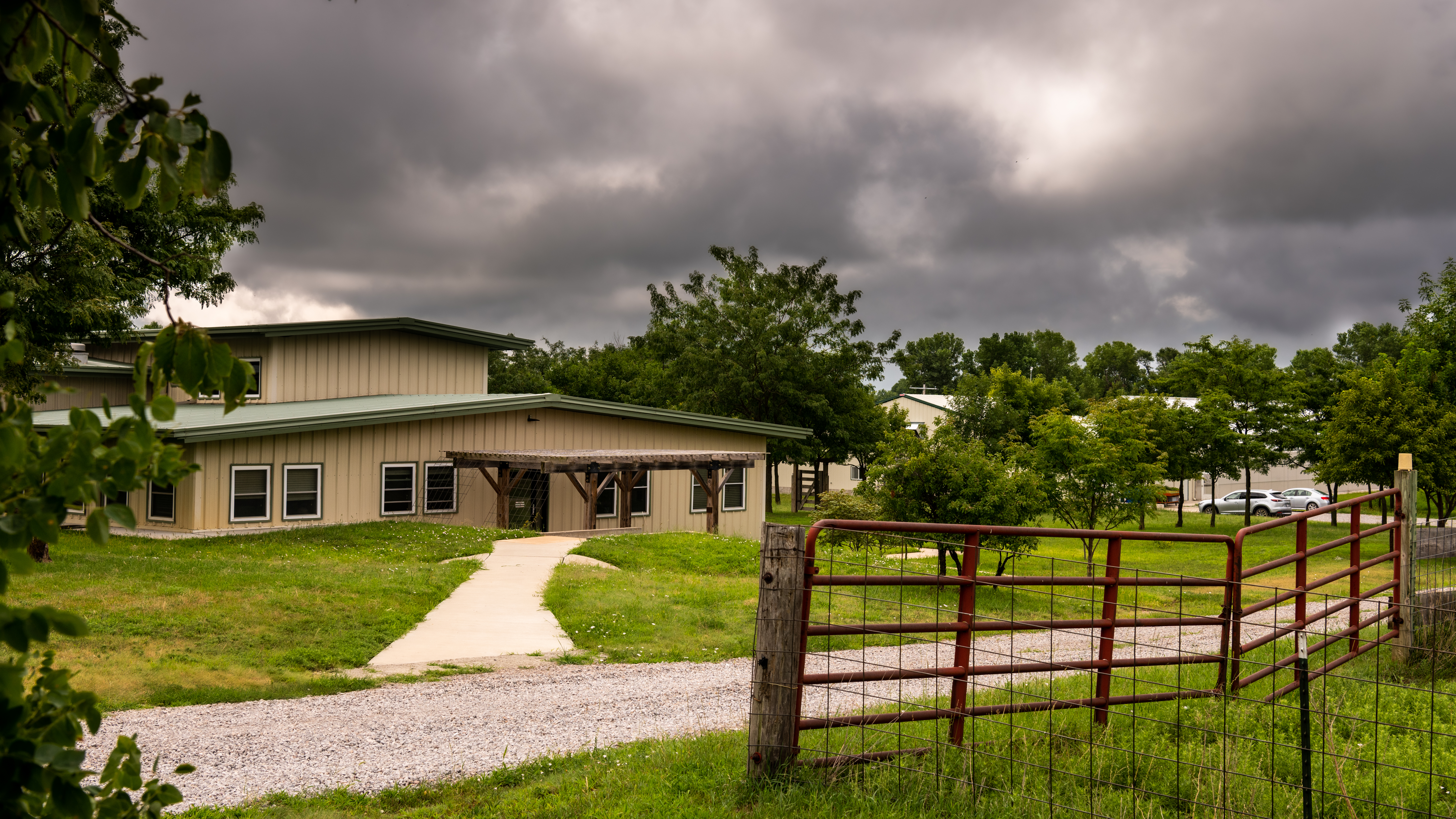 The Land Institute's Research Building includes offices and crop science laboratories