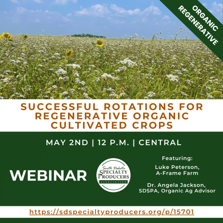 Webinar: Successful Rotations for Regenerative Organic Cultivated Crops