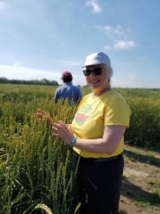 Woman on a trail in Marty Bender Nature Area